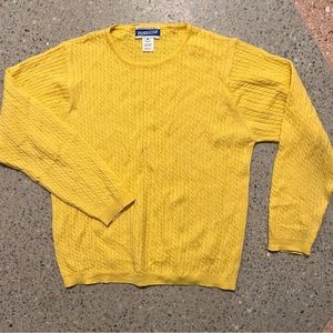 Vintage Pendleton yellow ribbed sweater size medium.